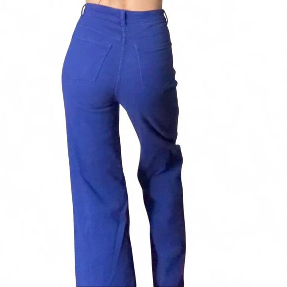 Bright Blue Statement Jeans - Picture 2 of 8